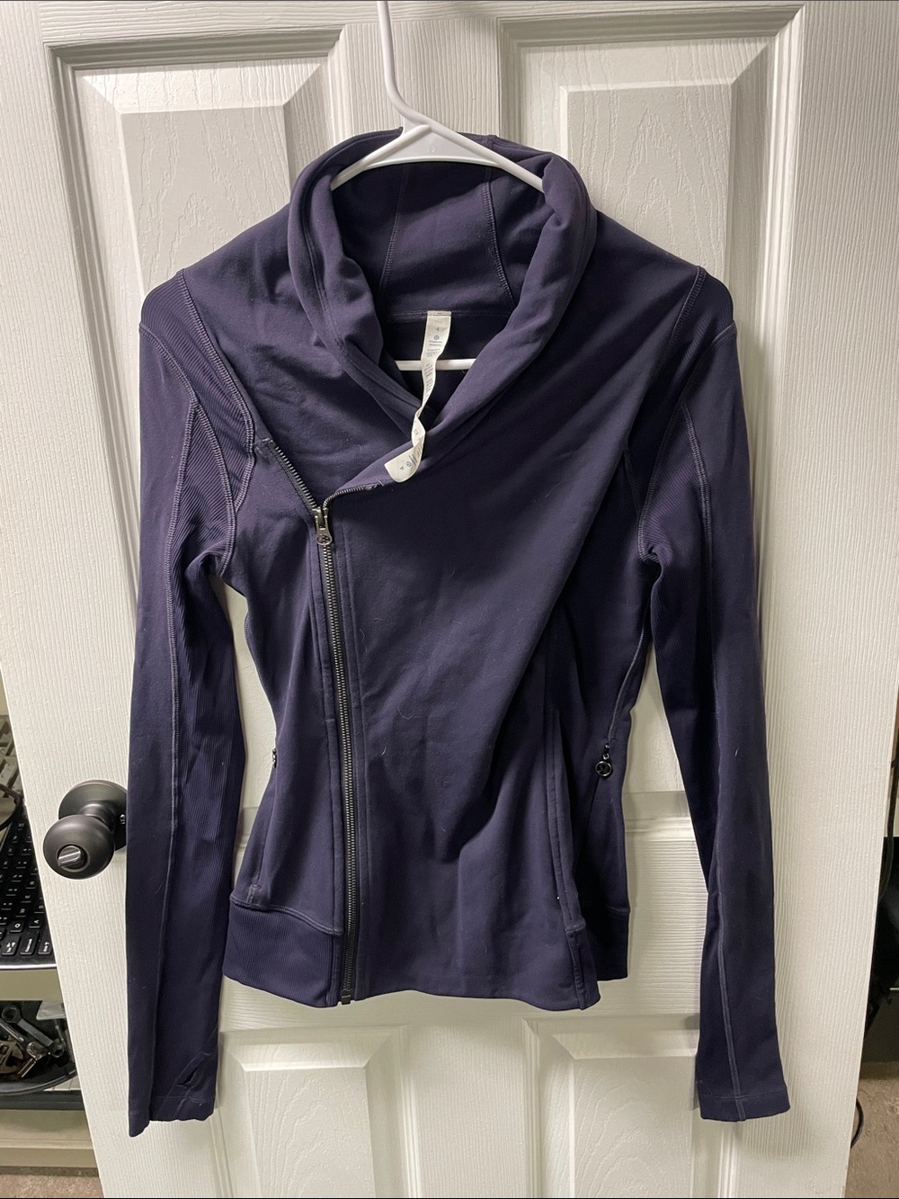 Lululemon Dark Purple Asymmetrical Zip Jacket
